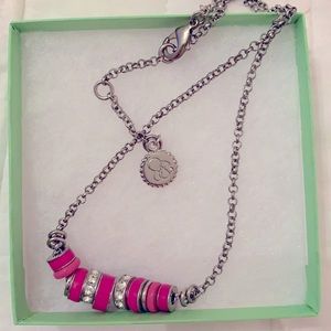 Jessica Simpson Pink and Silver Necklace